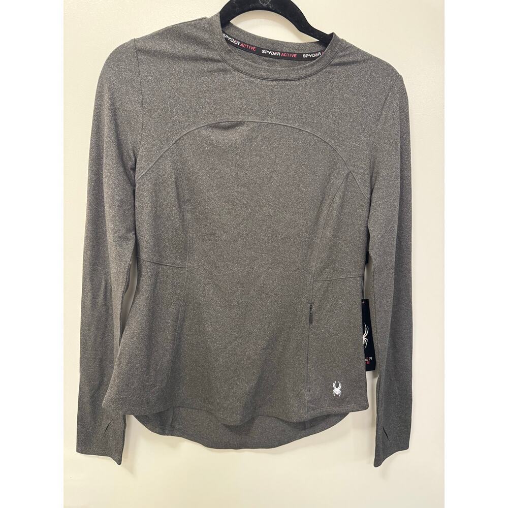 Spyder NWT Small Long Sleeve Dark Gray Long Sleeve Activewear Top